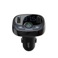 Baseus S-09A T typed Bluetooth MP3 USB Car Charger For Phone 3.4A (Standard edition) With LED Display Car Phone Charger for Oppo Xiaomi - Black. 