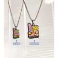 SpongeBob Octopus Squidward Double-sided Cartoon Necklace Female Cute Simple Style Non-fading Couple Necklace Pendant Wholesale. 