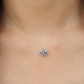 Zircon Pendant Shiny Choker For Women Fishline Necklace Transparent Invisible Line. 