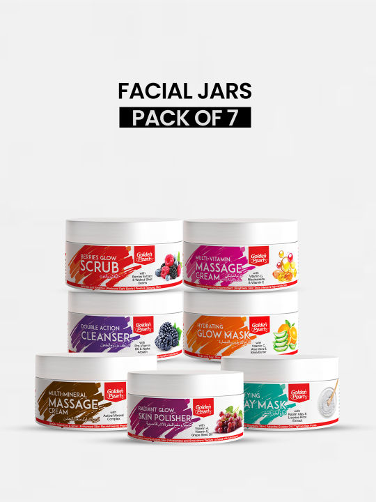 Golden Pearl  Complete Facial Range 7 pieces set (75ml Jar)