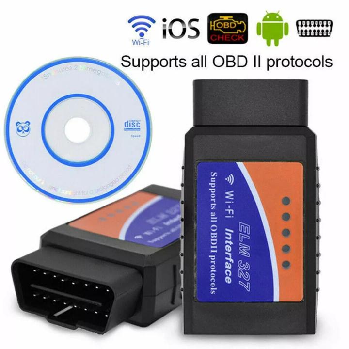 ELM327 WIFI V1.5 OBD2 Scanner For iOS Car Code Reader Elm-327 WI-FI V 1.5 ELM 327 OBD 2 Auto Diagnostic Tools