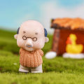 【Simple 3C】2Pcs Old Couple Grandparents Figurine Landscape Garden Decor. 