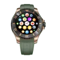 Zero® Regal AI Pro Smartwatch 1.19" AMOLED Screen | Bluetooth Calling, 107 Sports Modes, Health Monitoring | Stainless Steel Case with Stainless steel chain strap | Best Price Smartwatch for Men, Women, IOS & Android Users. 
