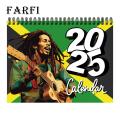 2025 Calendar 2025 Reggae Legend Bob 12 Month Calendar with Inspirational Quotes ning Images Wall Calendar for Bob Anniversary Calendar. 