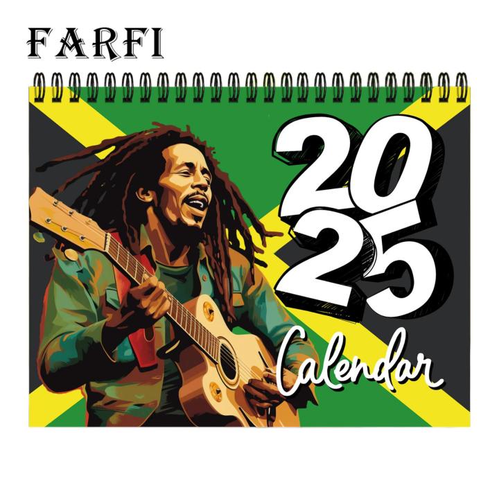 2025 Calendar 2025 Reggae Legend Bob 12 Month Calendar with Inspirational Quotes ning Images Wall Calendar for Bob Anniversary Calendar
