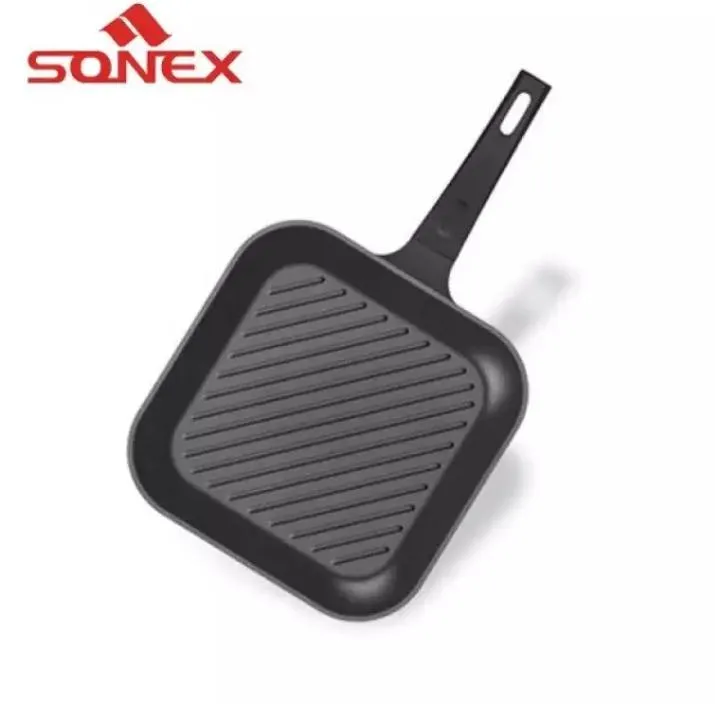 SONEX%20Non-Stick%20GRILL%20PAN%20Die%20Cast%20Ceramic%20Coating%20-%2024cm%20-%20Black%20-%20Image%203