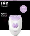 Braun Silk Epil 3, Legs & Arms Epilator - SE3000- White/Purple. 