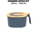 4 Grid Portion Spice Jar Container 4 In 1 Partition Kitchen Seasoning Box Masala Box Set  Square Pepper Pot Box Spice Rack Kitchen Storage 4 Compartments Salt Box Achar Jar Dry Fruits Box Soup Spices. 