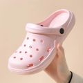 2023 Women's Slippers New Waterproof Summer Outdoor Beach Shoes Big Toe Holey Shoes For Women Men Croc Sandals Wrapped Slippers. 