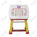 Tohfa Table 2in1 Educational Table & Chair Set For Kids, 1 Chairs Rotational Printed Table Top Alphabet, Months Name & Day Name Top Table With Storage, Study Table Toys, Play Toy & Learning Development, Preschool Nursery, Homework For Boys & Girls. 
