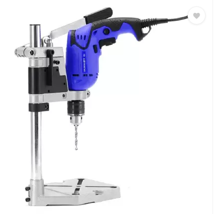 Drill Machine Stand for Hand Drill Bench Clamp Drill Press Floor Table Stand Workbench Repair Tool for Drilling (POWER TOOL ACCESSORY) Collet Workshop Single Hole Aluminum base  TOOLS / DIY