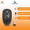 JOYACCESS M10 Dual Mode Wireless Mouse/Mice Silent Clicks (3.0 and 5.0 Bluetooth + 2.4GHz Dongle ) Wireless Mouse/Mice For PC / Laptop / MacOS / Android Adjustable DPI. 