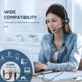 headphone for pc Headset with Microphone - Computer PC Headset with Boom Mic, In-line Volume Control & Mute, On Ear Wired Headphones for Skype, Home, Office, Classroom, Call Centre. 