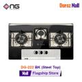 Nasgas Built In Hob DG-222 BK (Steel Top) Autoignition non stick paint coated. 