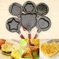Fry Pan - Mini Egg Frying - Non Stick - 1 Pcs - 12cm Different Shape Frying Pan Cook Up Some Love Non Stick Mini Fry Pan Egg Mould. 