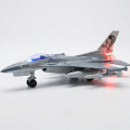 F-16 Fighter Jet Aero Plane Diecast Toy Grey Office/Home Decor and For Kids Collectors. 