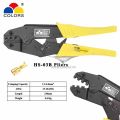 HS-03B wire crimping pliers capacity 1.5-6mm2 15-10AWG for non-insulated tabs and receptacles self-adjusting hand tools set. 