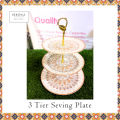 Three Tier Serving Platter (Round) - Best Serve ware - Heritage, Serving essential, Aesthetic designs. 