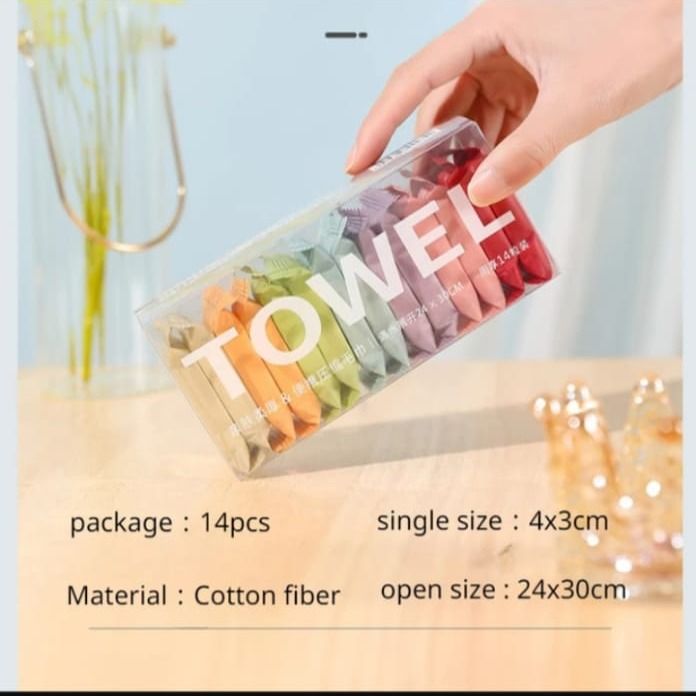 3PCS Quick Drying Compressed Towel Portable Cotton Disposable Wet Wipe Washcloth Washable Compressed Face Towel Travel