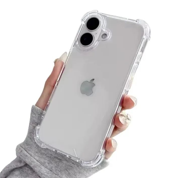 Bumper Back cover IPHONE 16 Transparent with Camera protection soft ...
