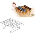 【Topnotch Store】Desktop Stand Stainless Cone DIY Baking Cake Display Rack Tray Ice Cream Cooling Cupcake Tray Rack. 