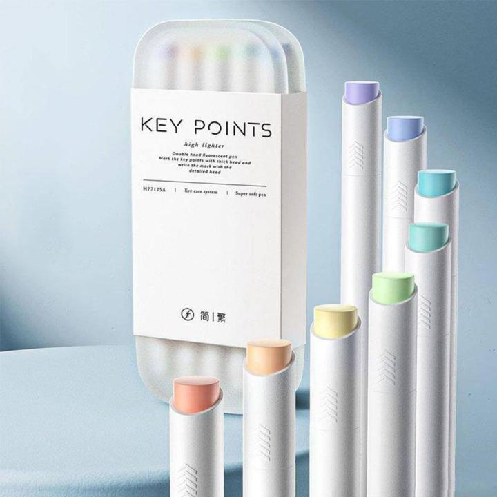 TSEVD For Kids Office Colorful Journaling Light Color School Supplies Note Stationery Eye Protection Scrapbook Fluorescent Pen Fine Point Pen Drawing Marker Pen Highlighter Pen