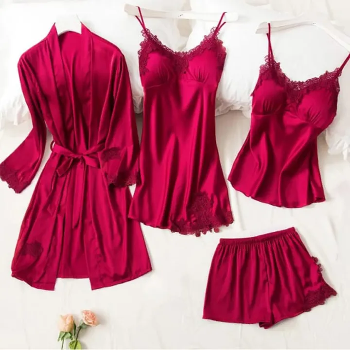 Night%20set%204%20piece%20nightwear%20for%20women/sleepwear(night%20+%20silk%20gown)%20-%20Image%203