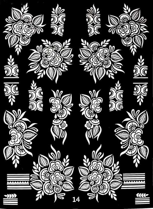 Henna Stencils for Both Hands , New Arabic Design Mehndi Stencils High Quality Reusable