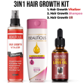 Beautious Hair Growth Kit | Hair growth Oil , Hair Growth Shampoo , Hair Growth Vitalizer | Hair Care Products. 