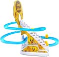 Duck Climbing Stairs Toy Children Roller Coaster Toy Set Duck Race Track Set With LED Flashing Lights, Music. 
