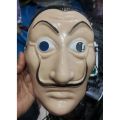 MONEY HEIST DALI HARD PLASTIC MASK. 
