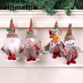 Romantic Christmas Decoration Southeast Asian Buyers' Favorite 3d Plush Christmas Santa Doll Hanging Decoration Festive Xmas Tree Ornament for Party Holiday Decor Gift Christmas Hanging Decoration. 