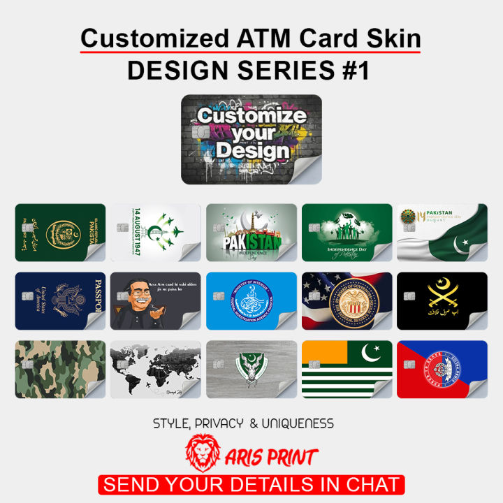 Customized ATM Card Skin Stickers Designs Series #1 | Daraz.pk