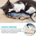 Rechargeable Electric Baby Sleeping Fish Toy Interactive Floppy Fish Cat Toy Auto Flopping USB Wiggle Plush Toy for Baby and Cat Moonlight. 