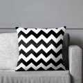 Modern Black White Zigzag Geometric Throw Cushion Case Chevron Grid Cushion Cover High Quality Fashion Grid Zigzag Couch Decor 16x16 & 18x18 inch. 