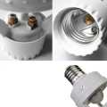 "360° Smart PIR Motion Sensor Bulb Holder | Automatic E27 Light Socket Adapter with Adjustable Timer & Lux Control | Energy Saving Lamp Base for Home & Office". 