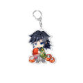 Yuthorite Demon Slayer: Kimetsu no Yaiba peripherals Nezuko Tanjiro Tokitoru Muichiro transparent acrylic double-sided pendant keychain set. 
