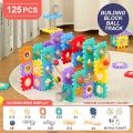 125Pcs DIY Creative Pipeline Rolling Ball Building Blocks Marble Drop Set. 