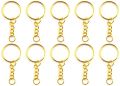 10pcs Golden Key Rings for Resin Keychains and Alphabet keychains mold - handmade keychain - Jewellery making. 