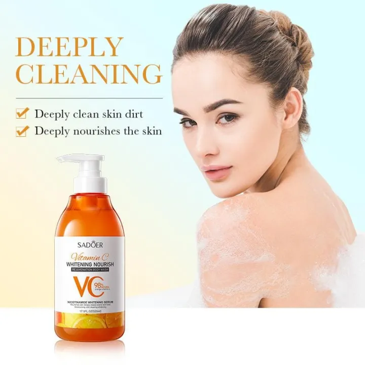 Vitamin C Brightening Body Wash 520g – Deep Cleansing • Whitening ...