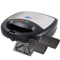 Anex AG-1039 C Sandwich Maker 3 in 1 Sandwich maker delicious hot sandwiches crispy waffle BarBQ grill Black & Silver 750 Watts 2 Years Brand Warranty. 