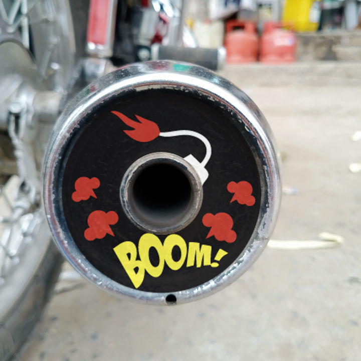 New Silencer Sticker For BIke Honda 125 Silencer Tikki Bike Sticker Car Sticker, Bike Stickers, Car Accesories