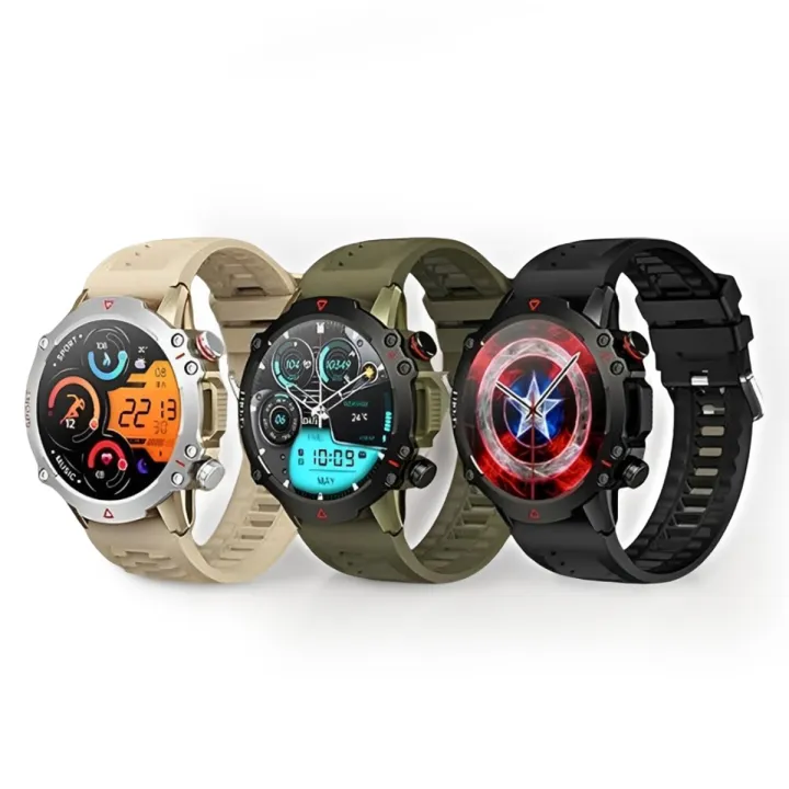 TF10 Pro Smart Watch with Round Dial AMOLED Display Bluetooth