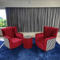 Bedroom Chairs with Table imported valvet fabric with contrast(customized)2 seater sofa set living room. 