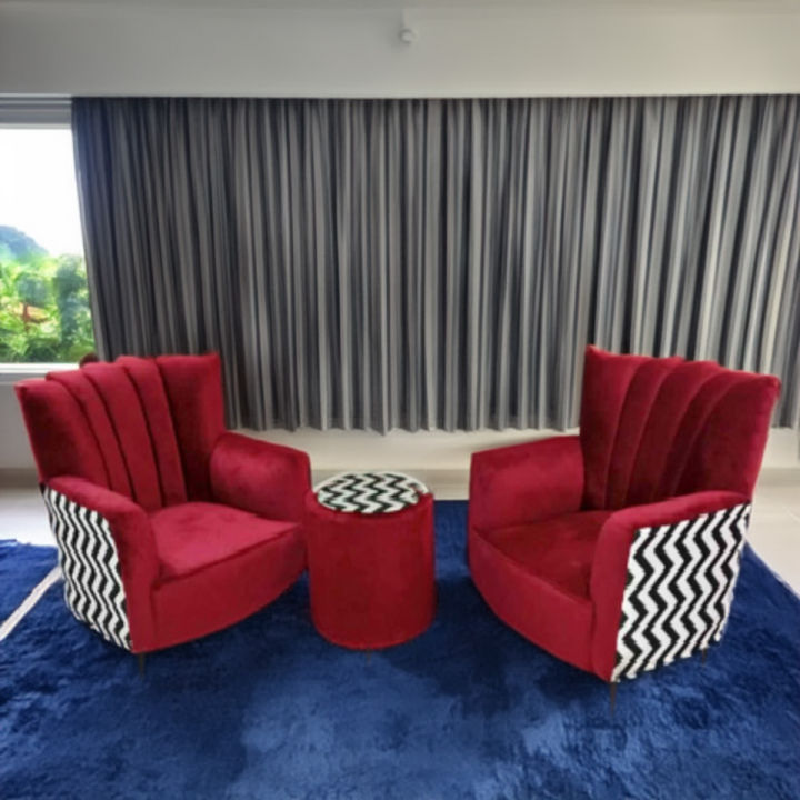 Bedroom Chairs with Table imported valvet fabric with contrast(customized)2 seater sofa set living room