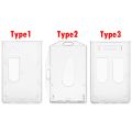 1pc Unisex Hard Plastic ID Business Case Multi-use Badge Protector Cover ID Card Pouch Card Sleeve Work Card Holders Name Card. 