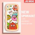 JIUMOO Case For Samsung A10 Case Little Monster Pattern Wave Border Soft Shockproof Phone Cases Transparent TPU Silica Gel Camera lens Protective Cover. 