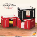 Pack of 2 Pcs - Large waterproof Oxford cloth household storage box foldable transparent steel frame clothes quilt foldable capacity storage. 