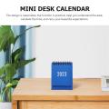 Calendar Desk 2023 Small 2022 Standing Desktop Mini Office Monthly Table Calendars Stand Month Portable Up Calendar Office Decor. 