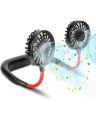 Wego Neck Fans Mini Portable Outdoor Fan Personal Fan USB Battery Operated Rechargeable Neckband Fan. 